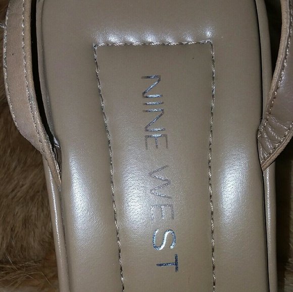 Beige Boho Leather Summer Wedge - Picture 4 of 7